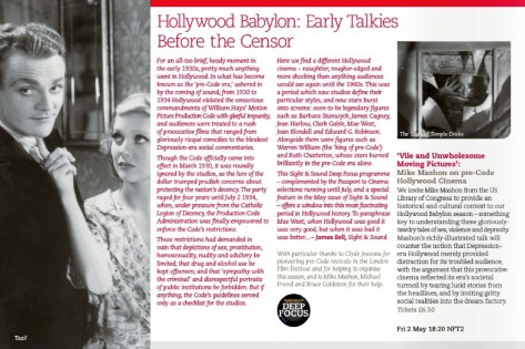 BFI Pre Code Season 1